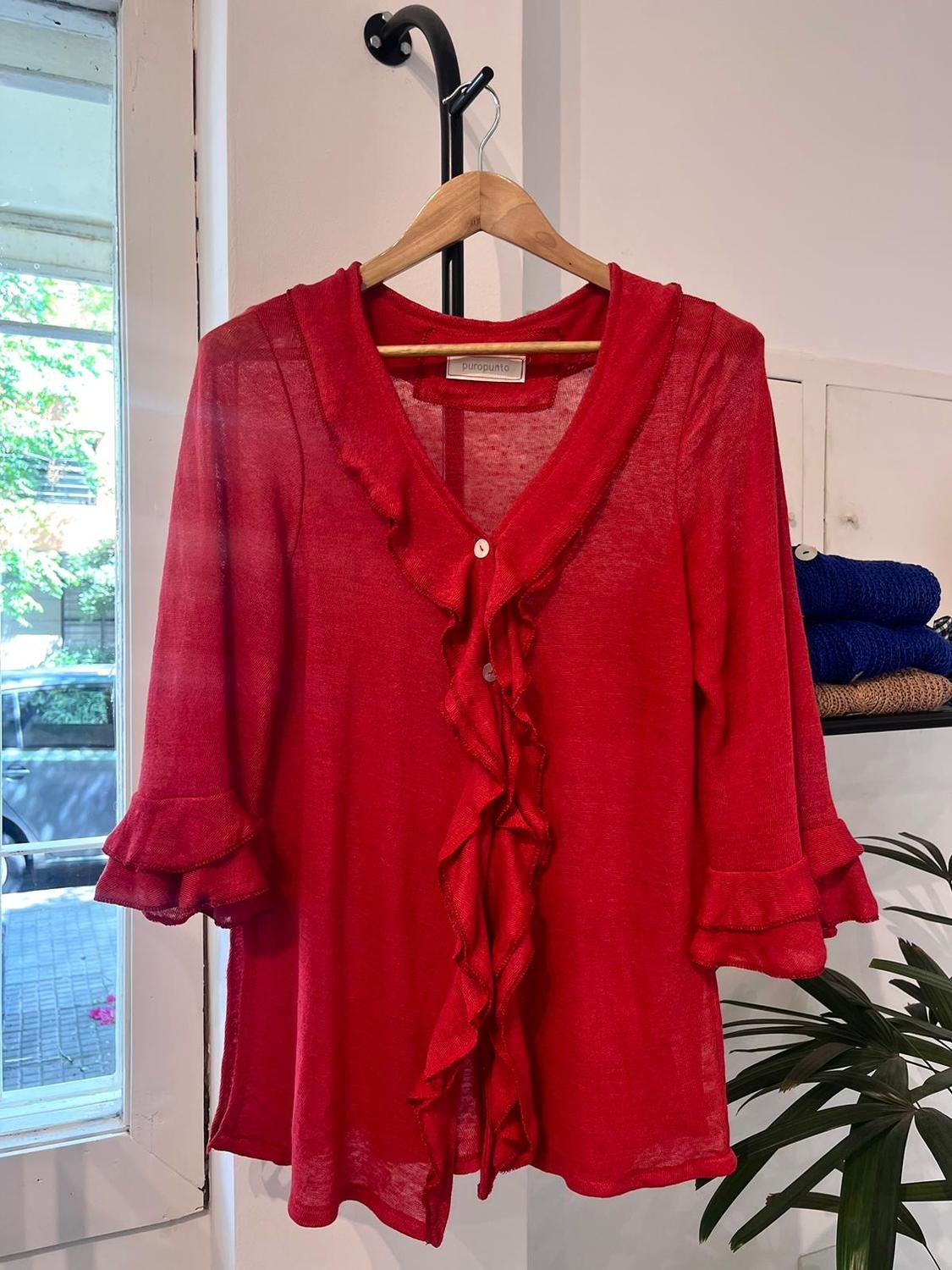 Blusa Caracola rojo talle único