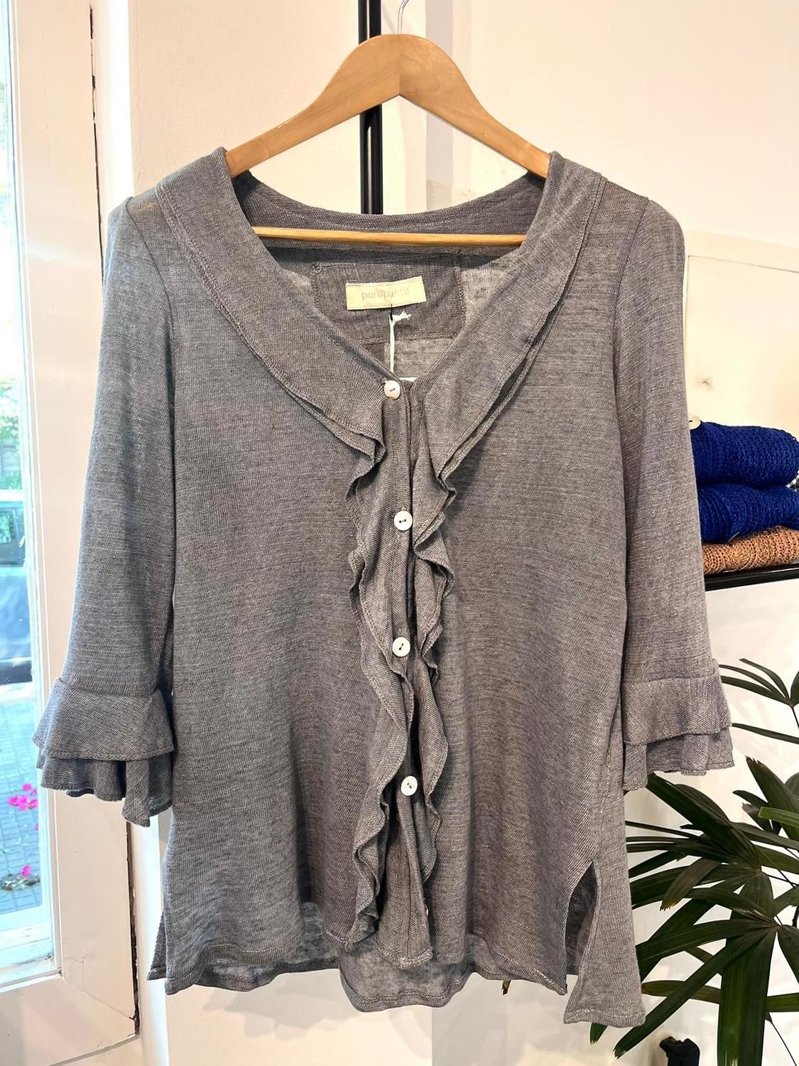 Blusa Caracola gris talle único